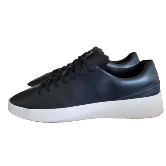Wolf & Shepherd Cruise Lace Up Black Leather White Sneakers Shoes Men\'s Size 10 main image 5